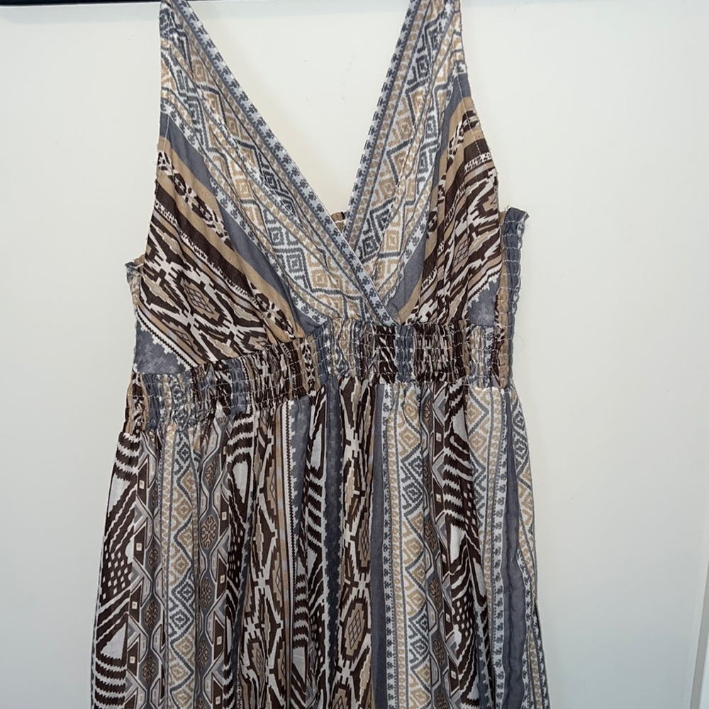 Aztec print lightweight maxi